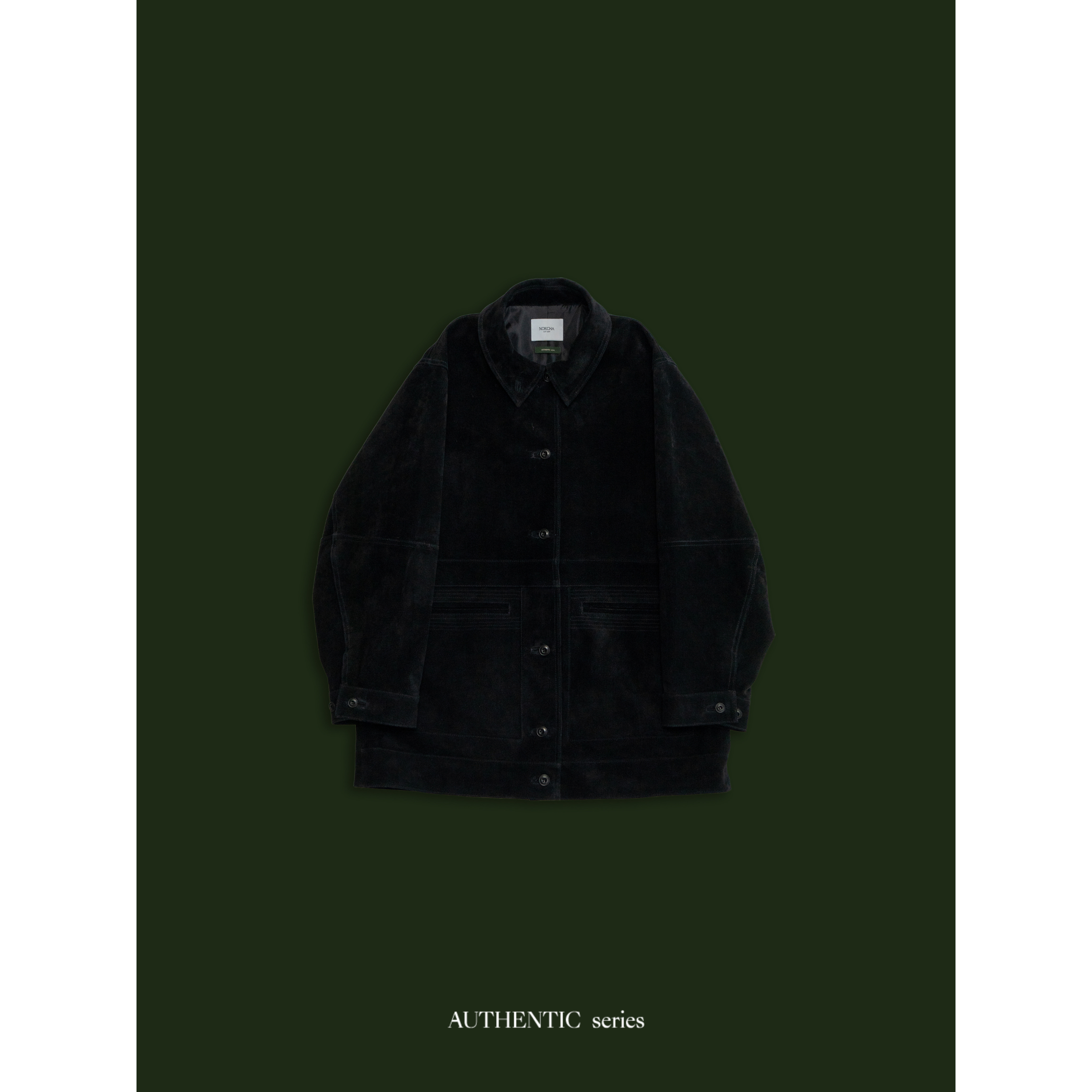 AUTHENTIC series - real suède rich jacket/bla