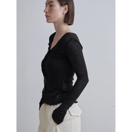 《予約販売》décolleté sheer tops/4colors_nt2505
