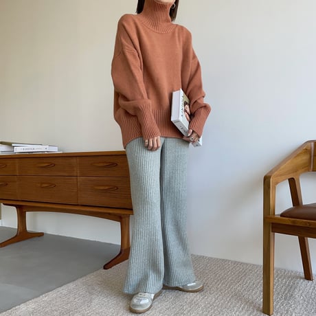 《予約販売》knit daily lib pants/2colors_np0514