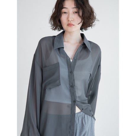 《予約販売》sheer over pocket shirt_nb0392