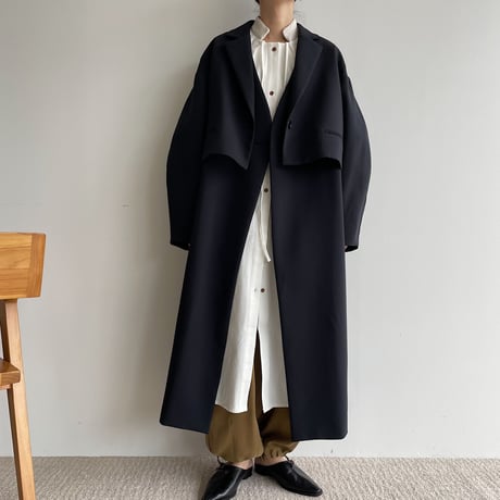 【nokcha original】2set mulch coat/navy_no0231