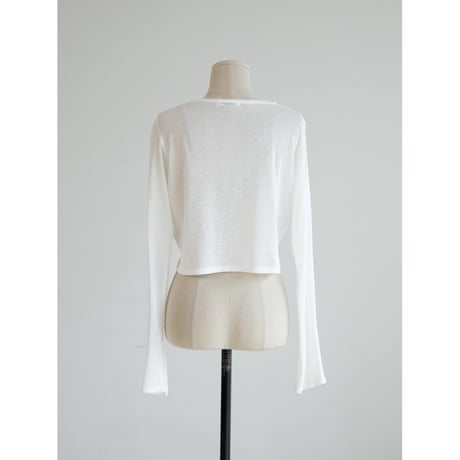 《予約販売》sheer minimal knit cardigan/2colors_nt2554