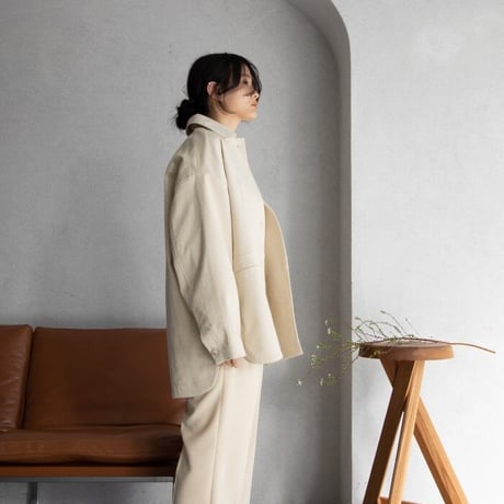 【nokcha original】tuck botan pants/ivory_np0534