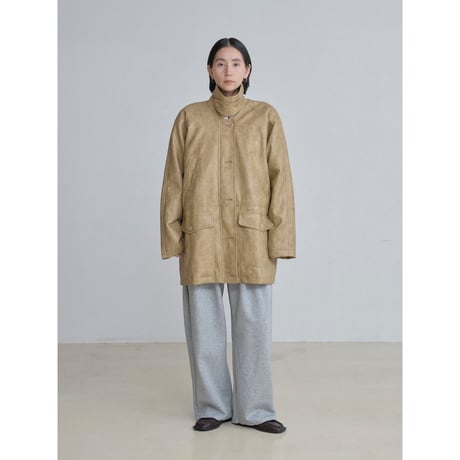 《予約販売》soft fake leather jacket/2colors_no0512