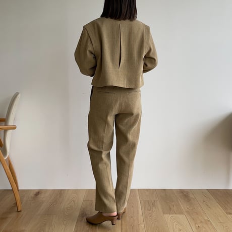 【nokcha original】material belt pants_np0550