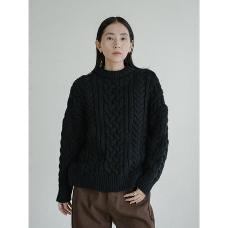 《予約販売》mannish cable knit pullover/2colors_nt2433