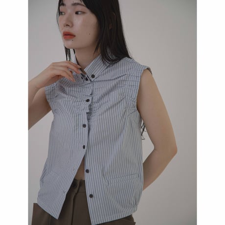 【NOKCHA original】minimal gather blouse/2colors_nb0245