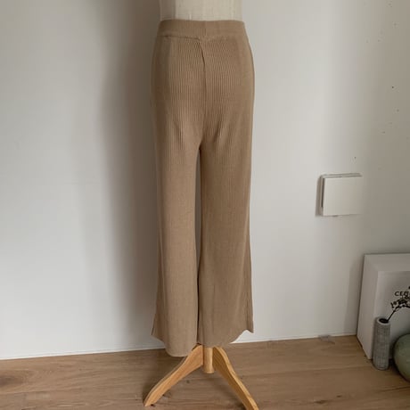 【nokcha original】quality linen knit pants/beige_np0211
