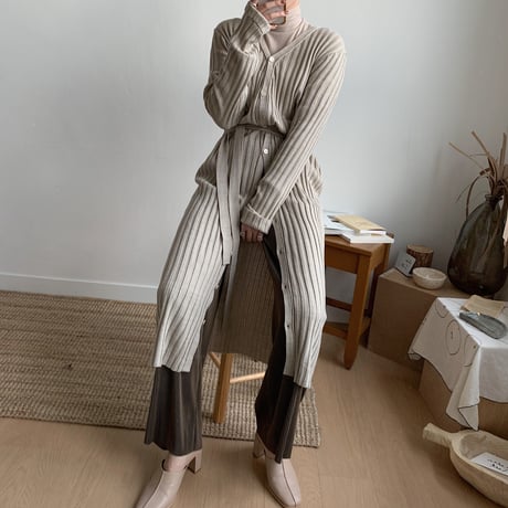 ✳︎予約販売✳︎lady knit long cardigan/2colors_nd0040