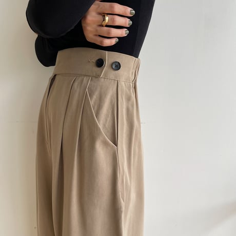 《予約販売》material tuck pants/2colors_np0676