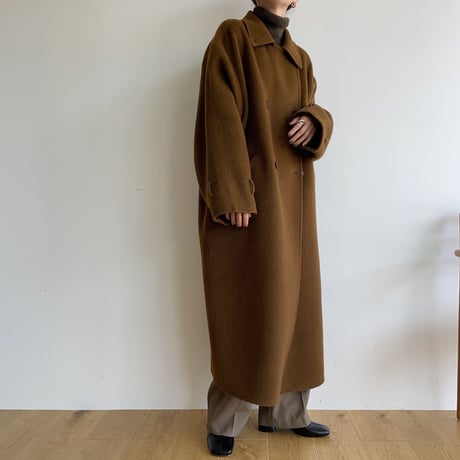 【nokcha original】HANDMADE 2way double coat/camel brown_no0237