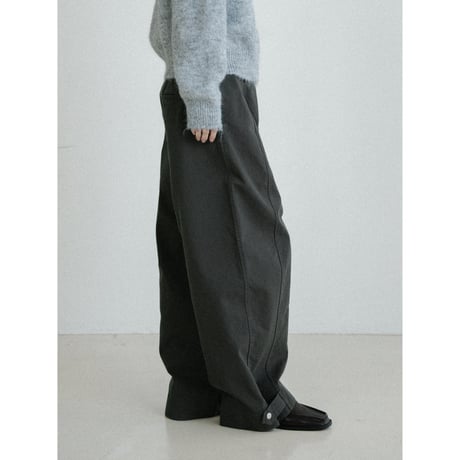 《予約販売》2way silhouette cotton warm pants/2colors_np1189