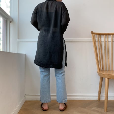 ✳︎予約販売✳︎sheer  slit shirt/2colors_nb0002