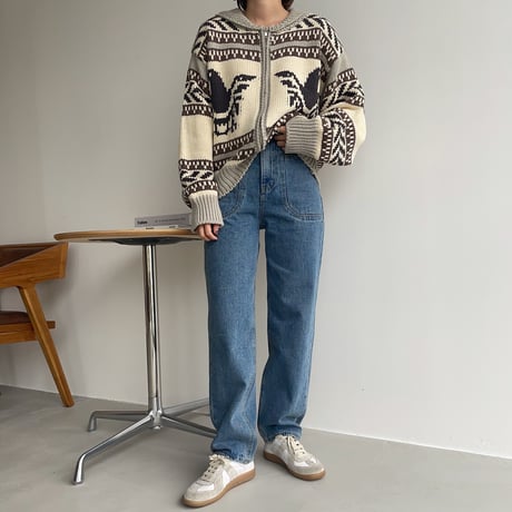 《予約販売》vintage like knit cardigan_nt1183