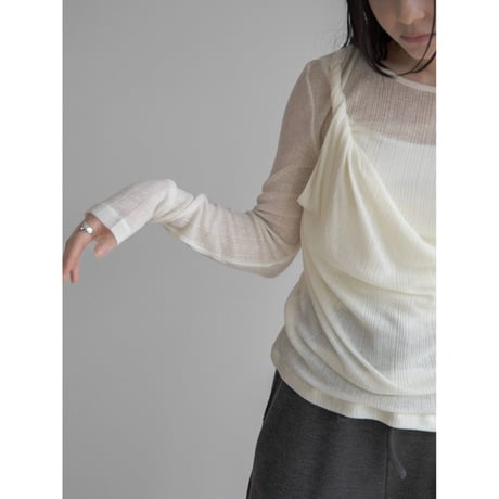 《予約販売》accent lib sheer tops/2colors_nt2033