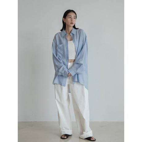 《予約販売》2way over sheer shirt/3colors(unisex)_nb0317