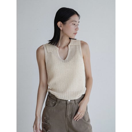 《予約販売》skipper knit sleeveless/2colors_nt2362