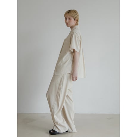 - AUTHENTIC series - vintage like linen oval pants/2colors_an0040