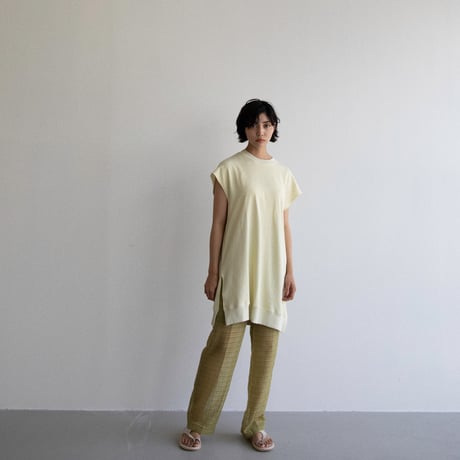 【nokcha original】check sheer pants/light green_np0598