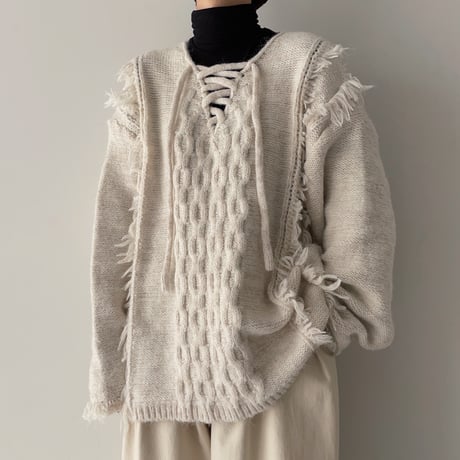 《予約販売》damage over knit/3colors_nt1910