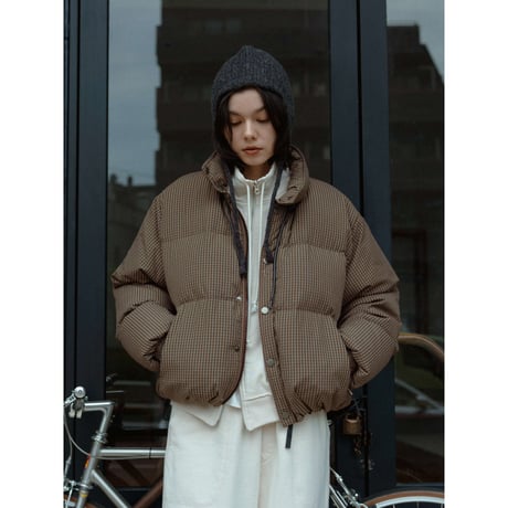 【 RESTOCK 】【NOKCHA original】mannish down jacket/check_no0477