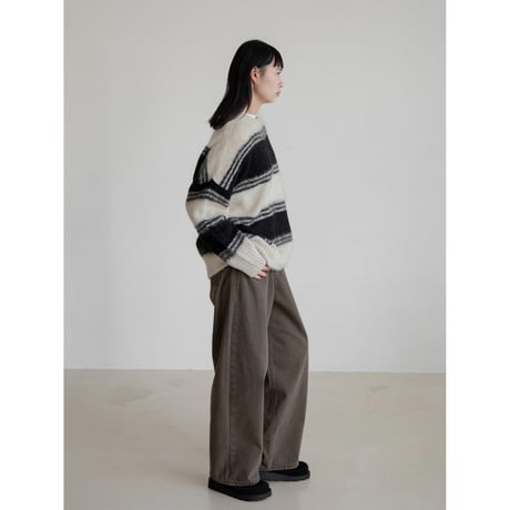 《予約販売》mulch border knit pullover/2colors_nt2195