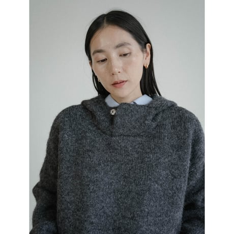 《予約販売》mannish over knit hoodie/2colors_nt2434