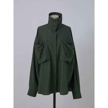 - AUTHENTIC series - emblem shirt/deep green_an0026