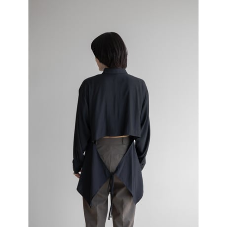 《予約販売》back accent silky shirt/2colors_nb0233