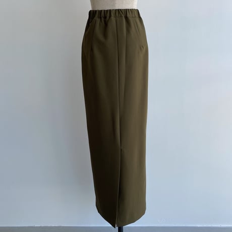【nokcha original】stitch long skirt/khaki_ns0060