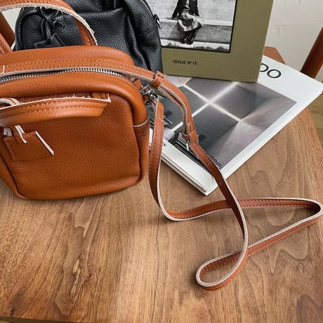 《予約販売》leather 2way square bag/2colors_na0237