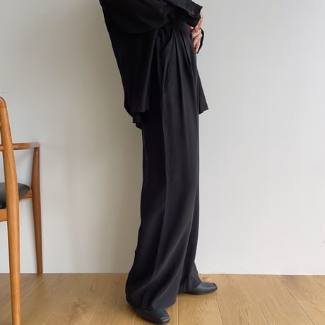 《予約販売》material tuck pants/2colors_np0676
