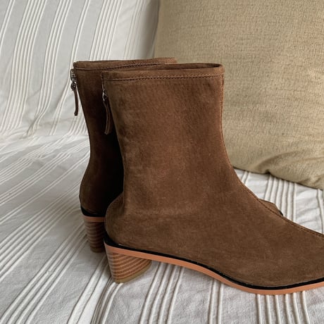 《予約販売》suède wood heel boots_na0206