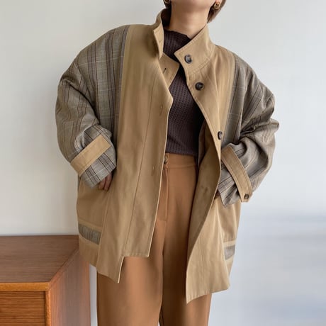 【nokcha original】quilting liner check jacket_no0162