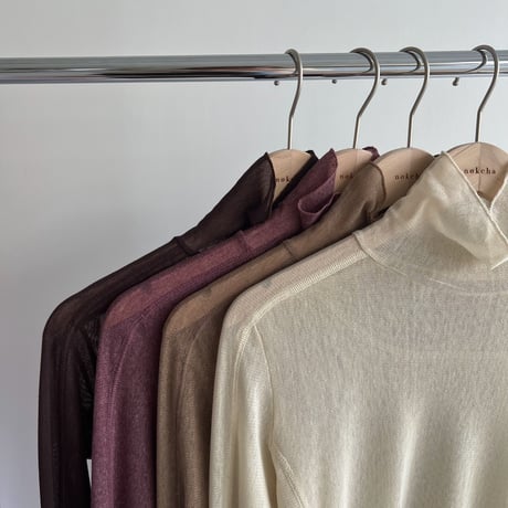 【nokcha original】stitch sheer tops/4colors_nt1281