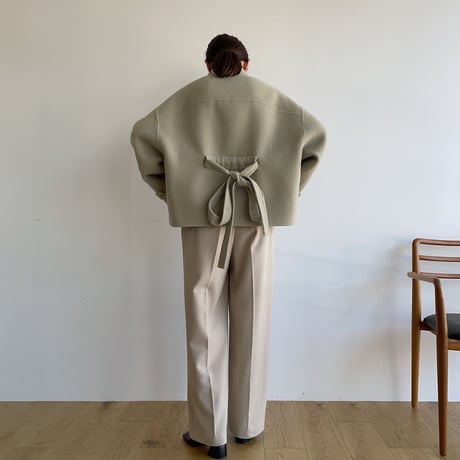 【nokcha original】HAND MADE 4way over half coat/beige_no0242