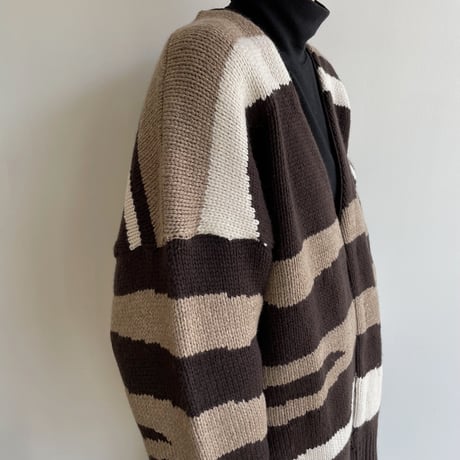 【nokcha original】ennui knit cardigan/deep brown_nt1502