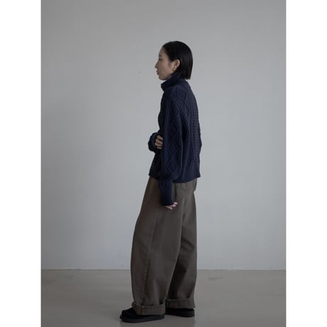 《予約販売》argyle zip knit cardigan/2colors_no0395