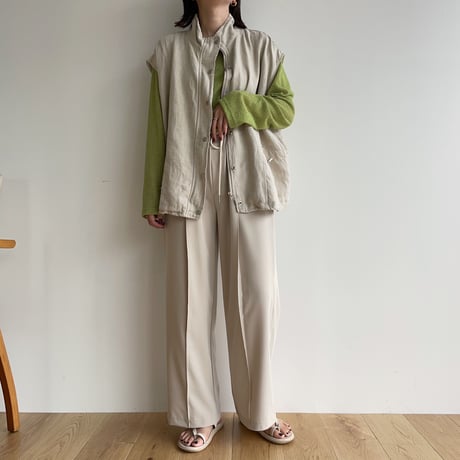 《予約販売》linen military vest_nt1333