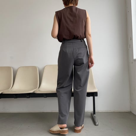 【nokcha original】silhouette pants/charcoal gray_np0401