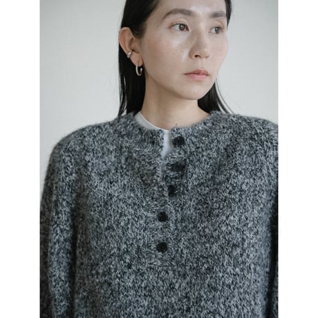 《予約販売》melange button over knit/2colors_nt2453