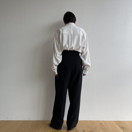 【nokcha original】accent tuck blouse/white_nb0203