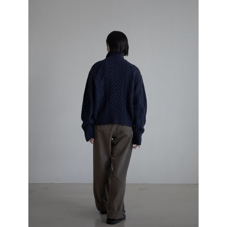 《予約販売》argyle zip knit cardigan/2colors_no0395