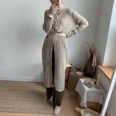 ✳︎予約販売✳︎lady knit long cardigan/2colors_nd0040