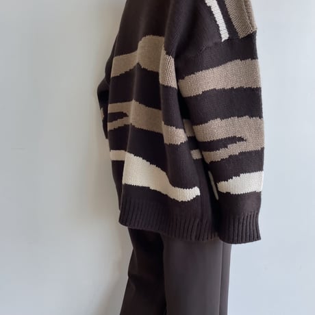 【nokcha original】ennui knit cardigan/deep brown_nt1502