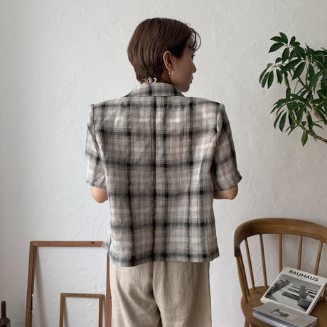 《予約販売》s/s check jacket/2colors_no0089