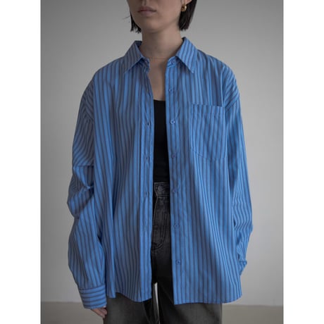 《予約販売》double stripe over shirt/2colors_nb0265