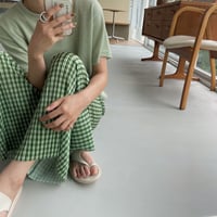 《予約販売》green check pants_np0430