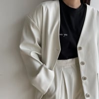 《予約販売》no collar jacket/2colors_no0280