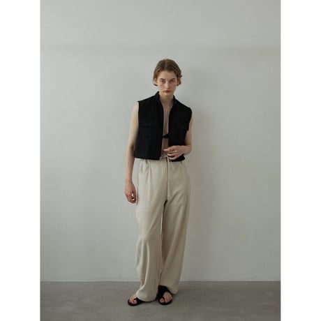 - AUTHENTIC series - material linen vest/black_an0042